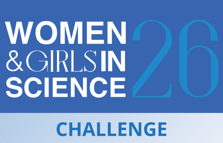 Blue poster NATO Women & Girls in Science Challenge: Opportunity for STEM Students
